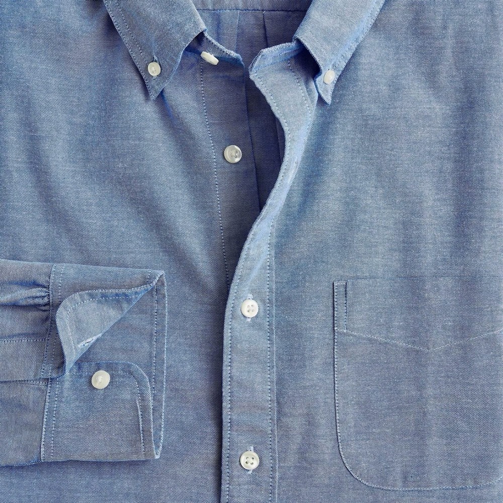 NWT!! J. CREW Broken-In Organic Cotton Oxford Shirt Buttondown Raincoat Blue XS - Picture 12 of 16